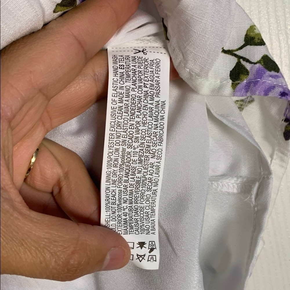 Puff Sleeve Top - Purple & White - Picture 5 of 9